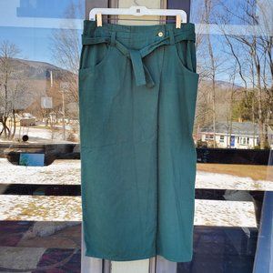 Outback Rider turkish cotton green wrap skirt